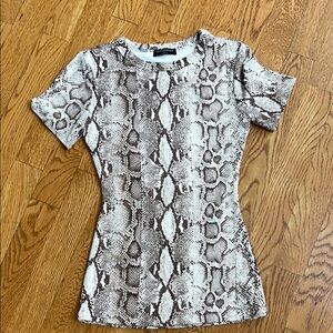 naked wardrobe snake print top